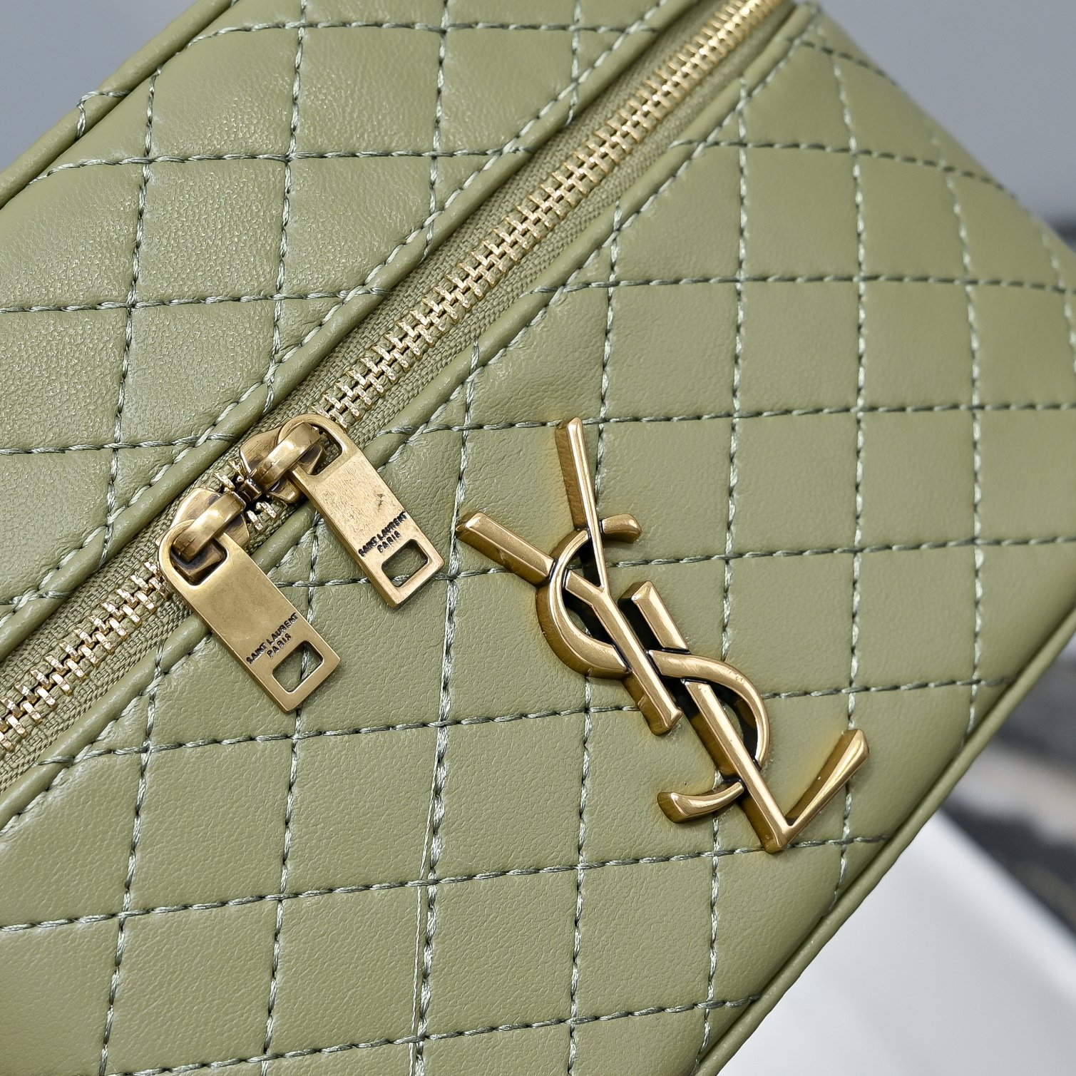 SAINT LAURENT YSL GABY vanity Medium bag in lambskin - MISTY JADE