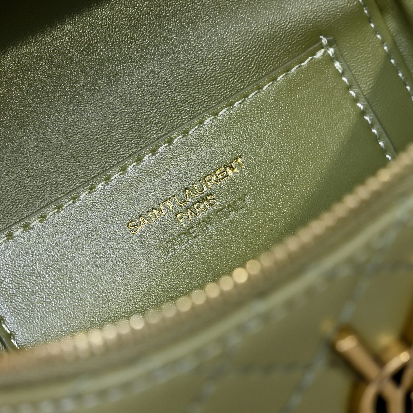 SAINT LAURENT YSL GABY vanity Medium bag in lambskin - MISTY JADE