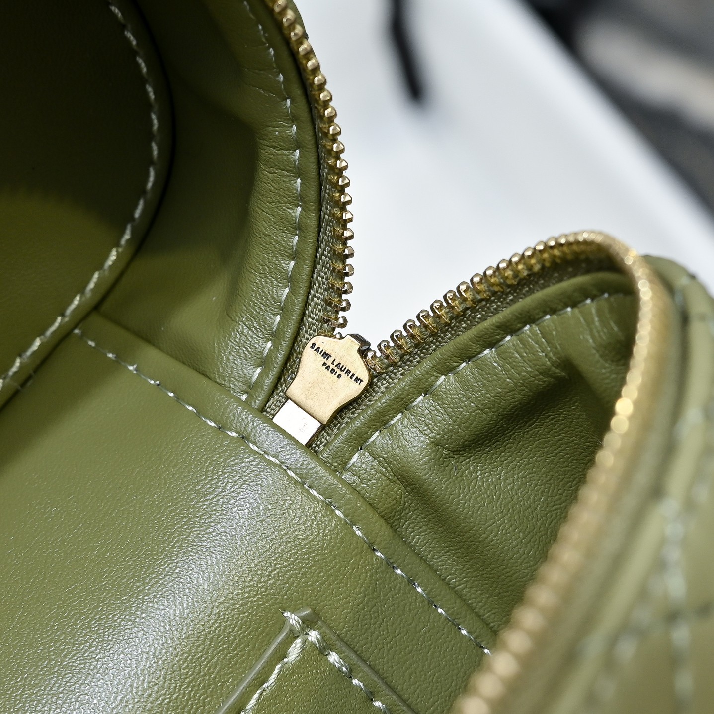 SAINT LAURENT YSL GABY vanity Medium bag in lambskin - MISTY JADE