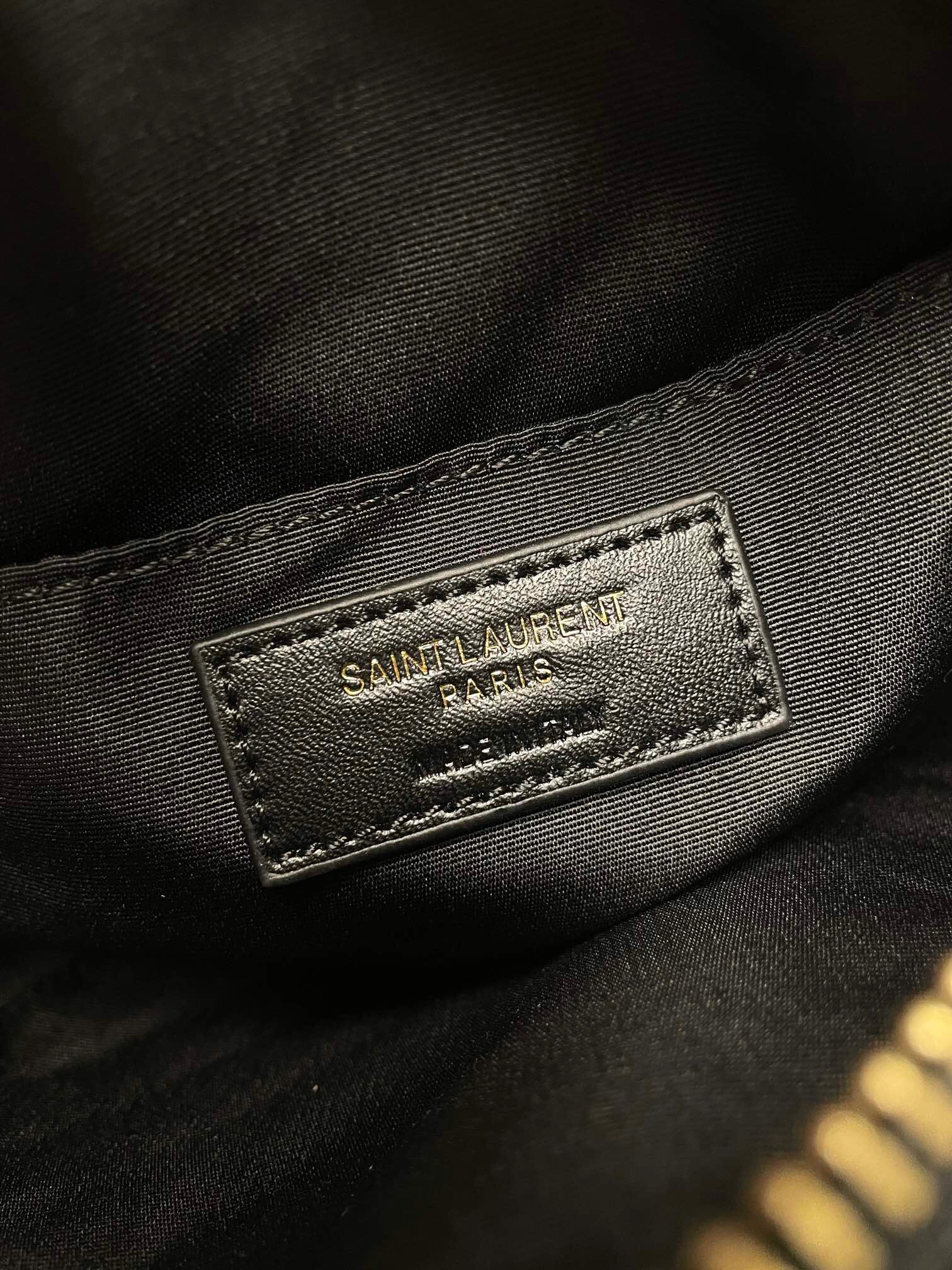 Saint Laurent YSL Round Vinyle Camera Crossbody Bag
