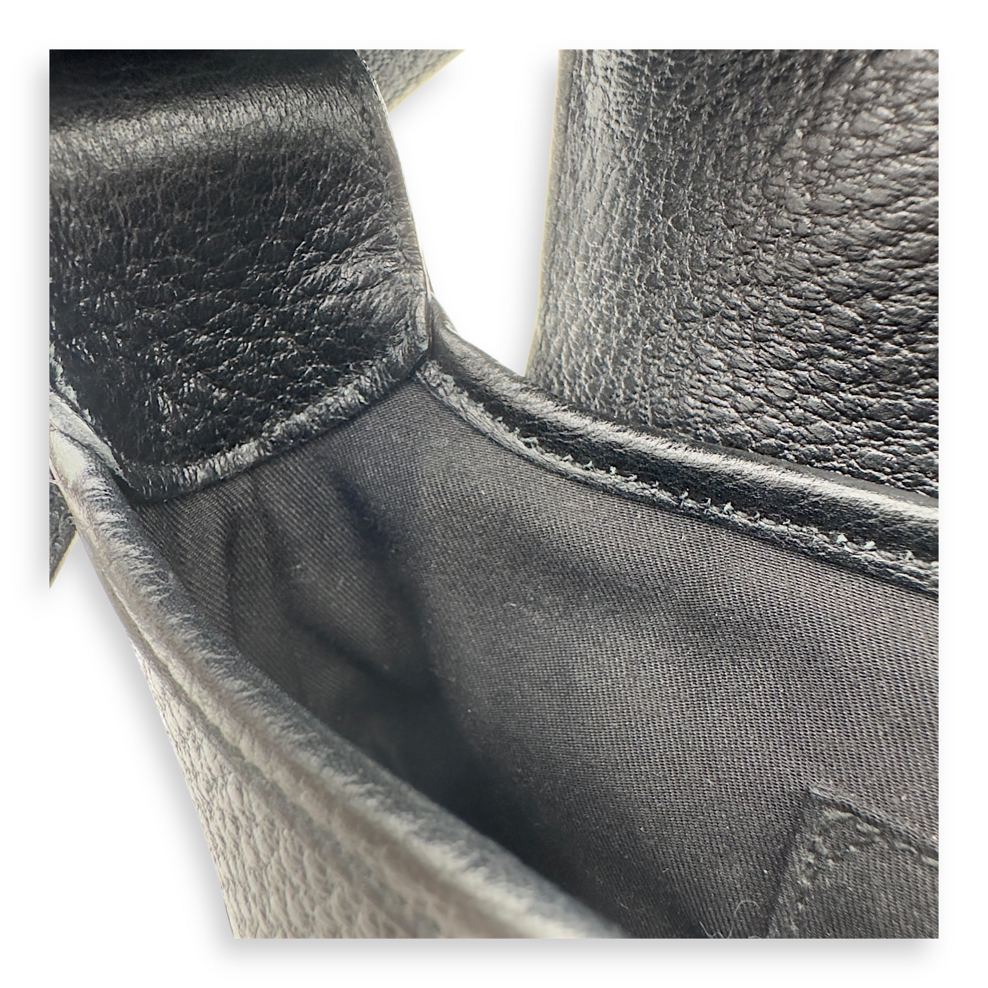 Logo Shoulder Bag Black in Calfskin, Gold hardware