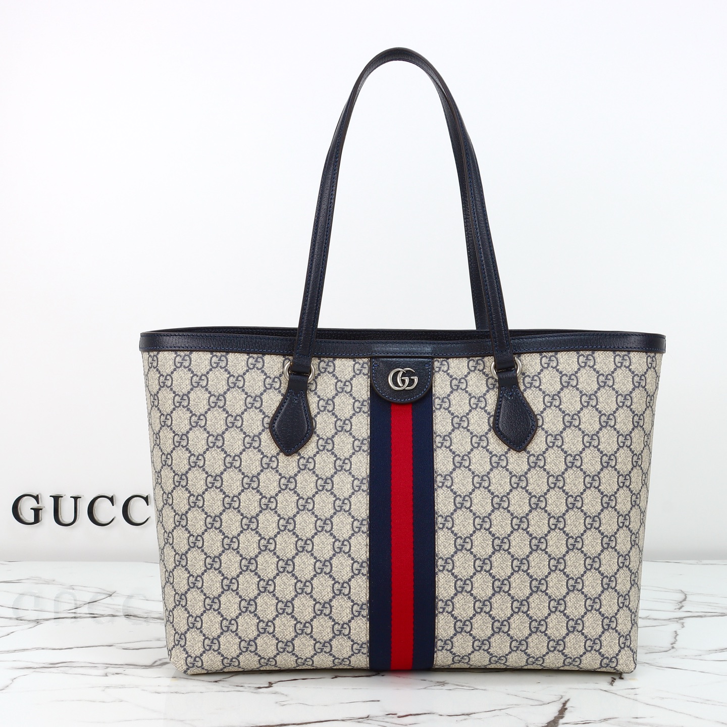 Gucci Ophidia medium tote bag Blue- Bag
