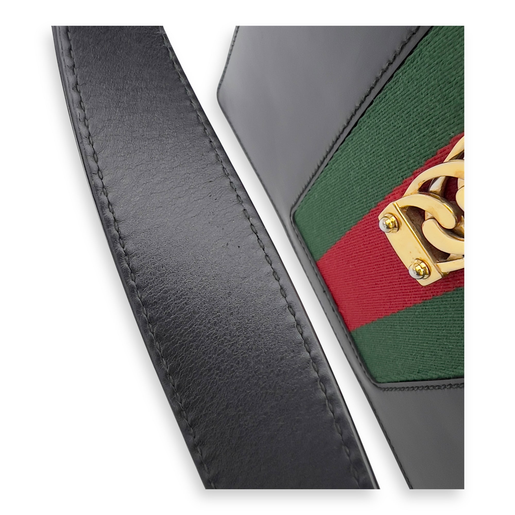 Sylvie Shoulder Bag Black in Calfskin, Gold hardware