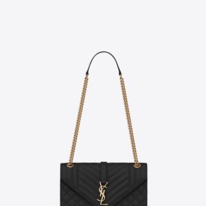 ENVELOPE MEDIUM IN QUILTED GRAIN DE POUDRE EMBOSSED LEATHER