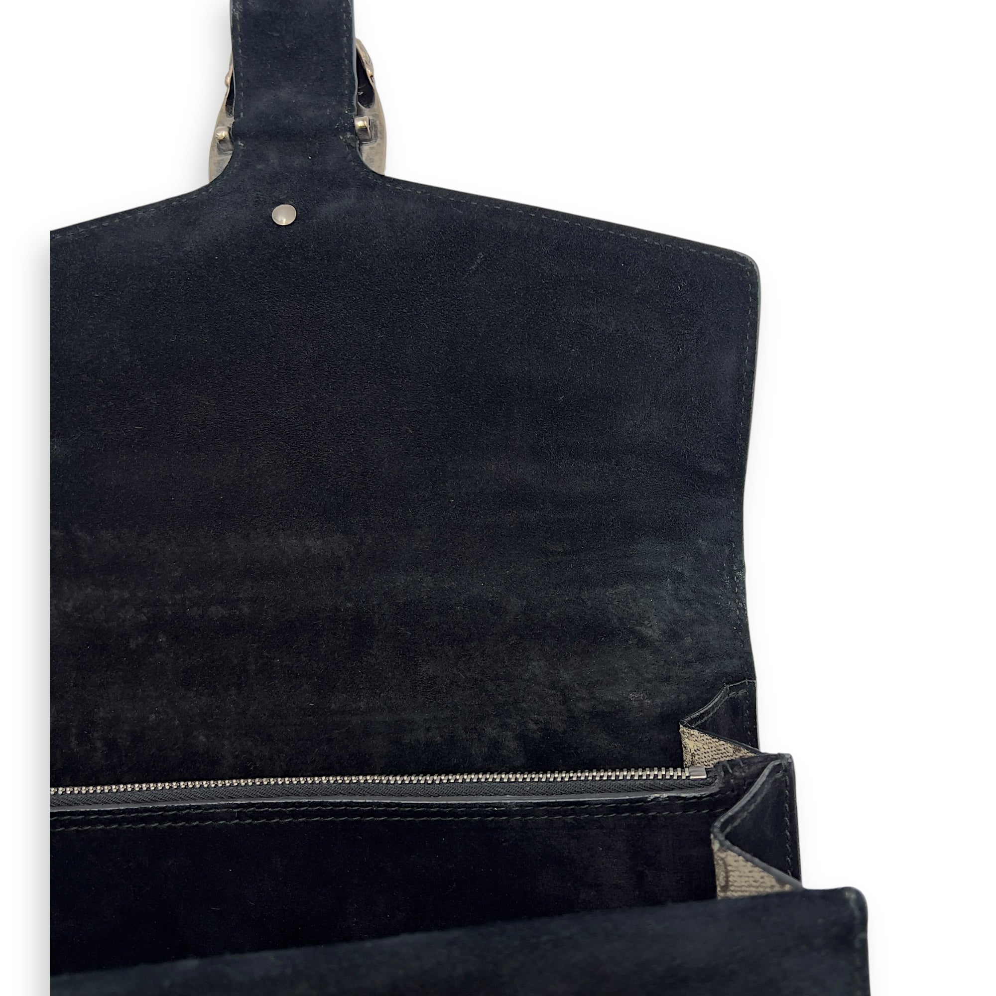 Dionysus Shoulder Bag Beige in Coated Canvas, Silver hardware