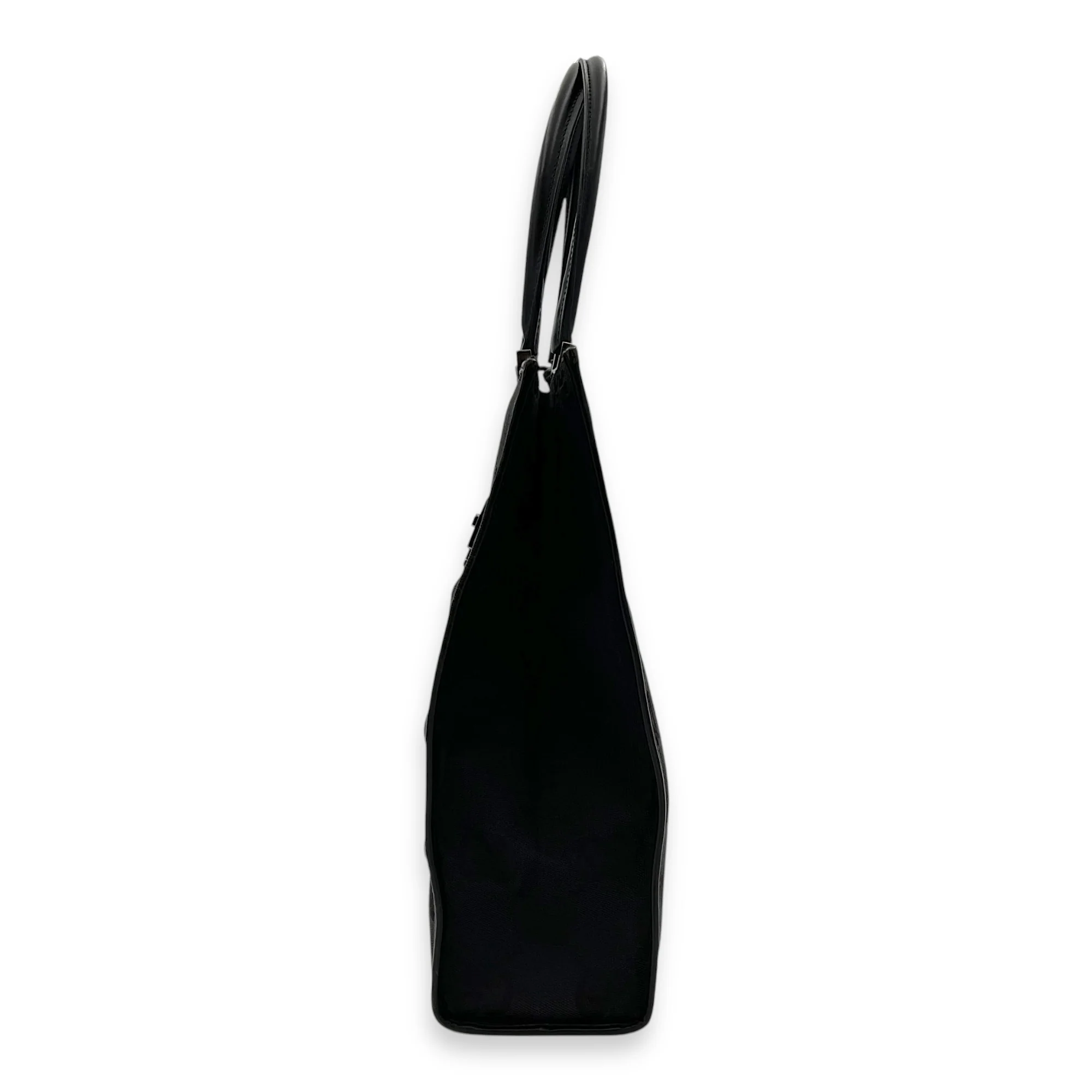 Jackie 1961 Tote Bag Black in Canvas, Silver hardware