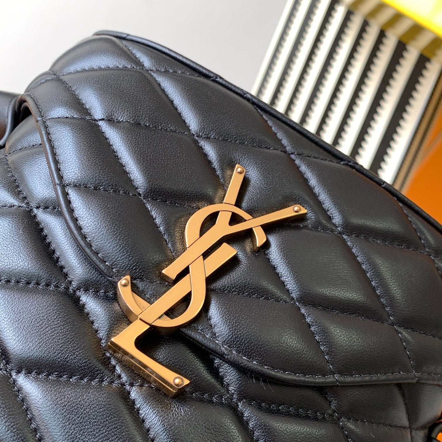 YSL JUNE BOX BAG IN QUILTED LAMBSKIN