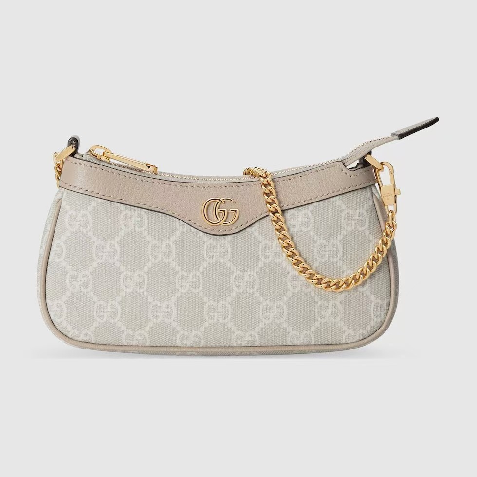 [TOP]Gucci GG Ophidia mini bag in beige and white
