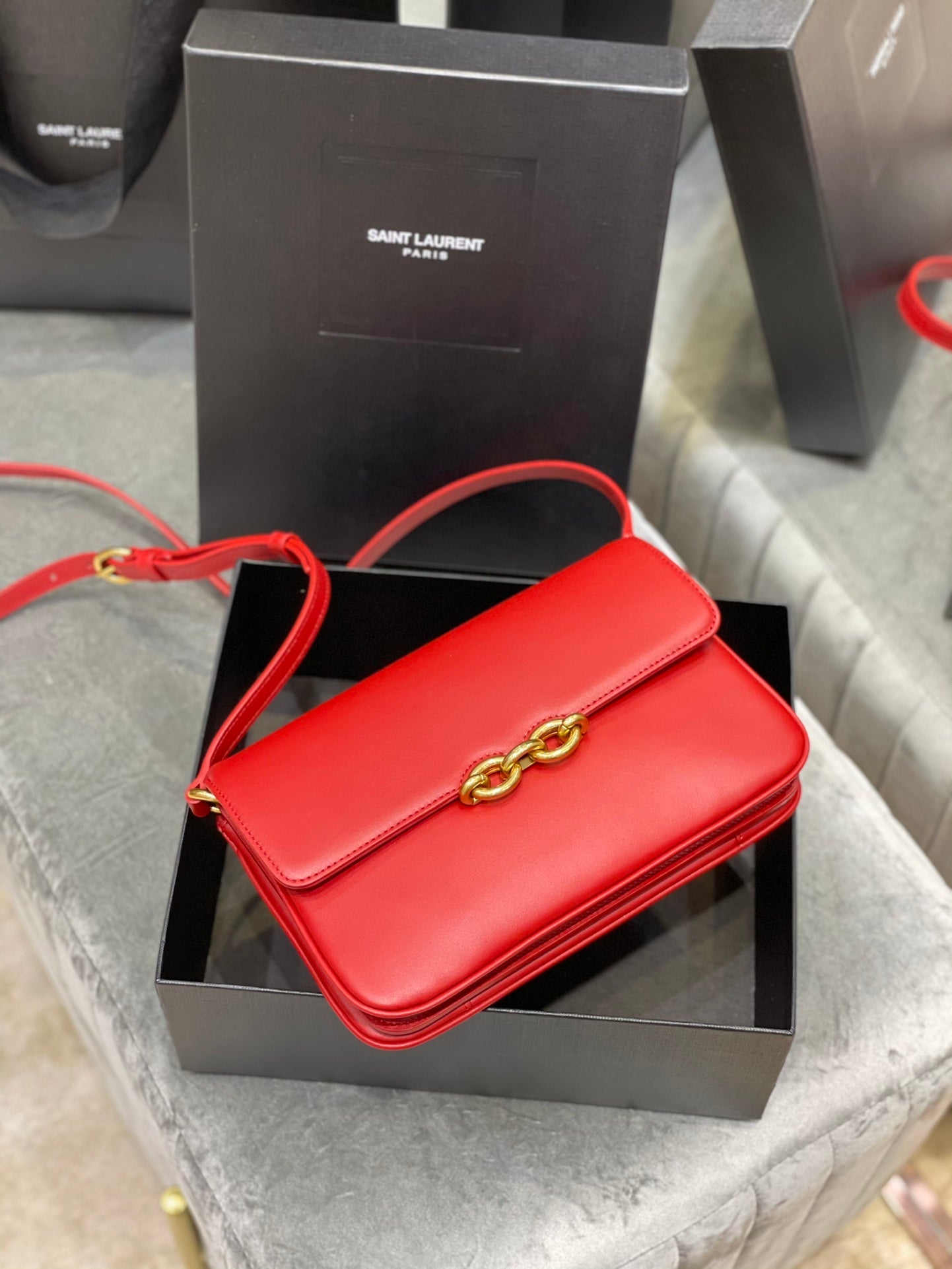 YSL Le Maillon Satchel In Smooth Leather Bag