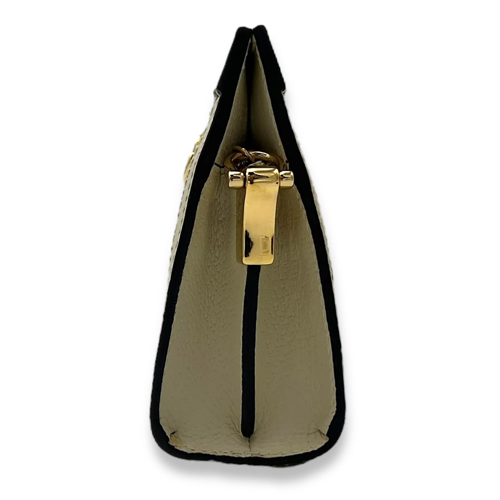 Ophidia Mini White Shoulder Bag in Coated Canvas, Gold hardware