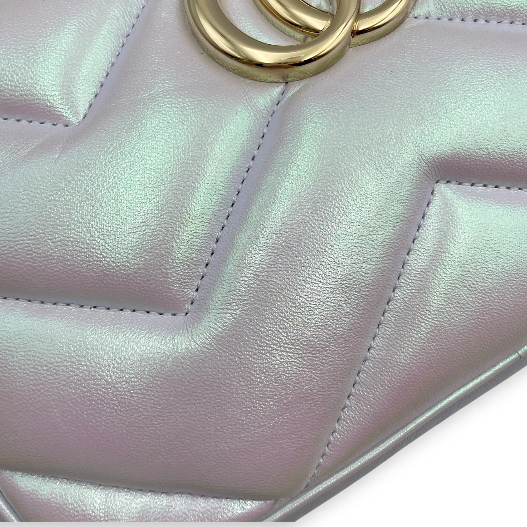 Marmont 24x14x7cm Blue Camera Bag in Calfskin, Gold hardware