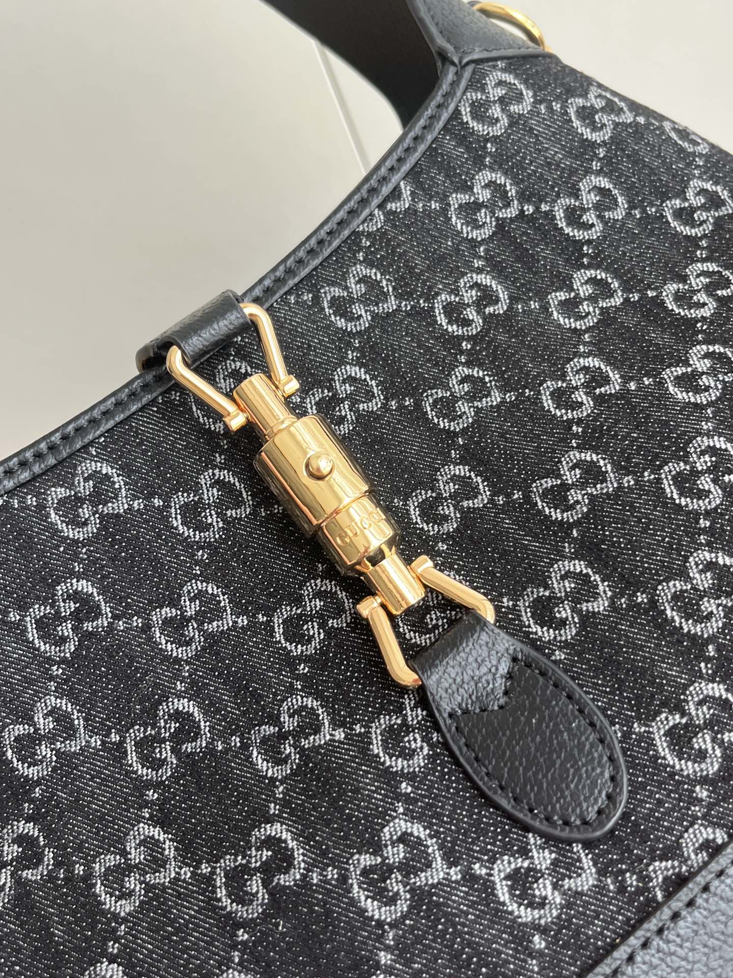 Gucci Small Jackie 1961 Bag in Horsebit Black Denim and GHW - Bag