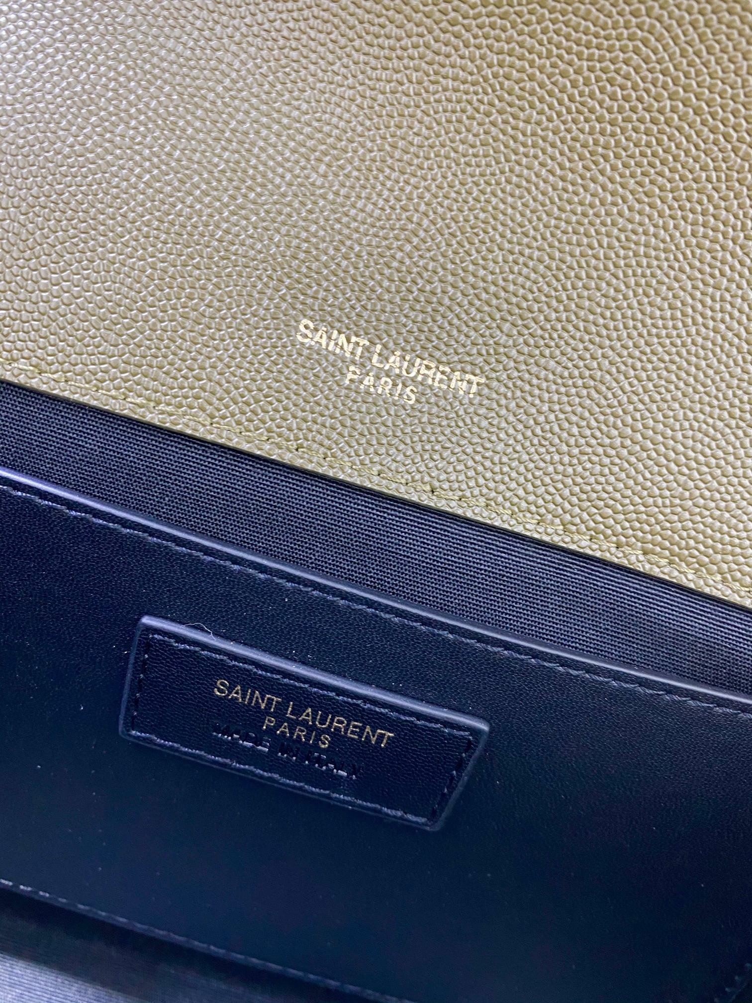 YSL Envelope Medium Bag In Mix Matelasse Grain De Poudre Embossed Leather