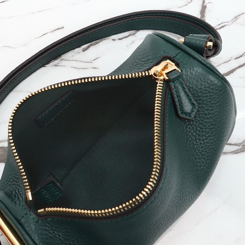 Gucci Half Horsebit Shoulder Green soft grainy leather Mini Bag