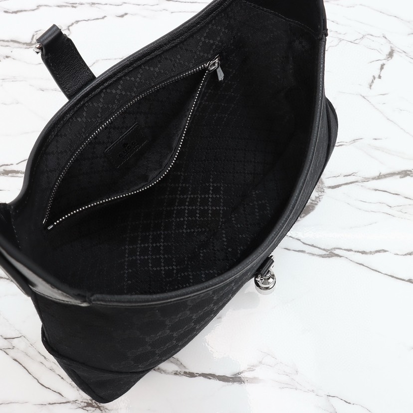 Gucci Jackie 1961 medium shoulder bag Black GG canvas - Bag