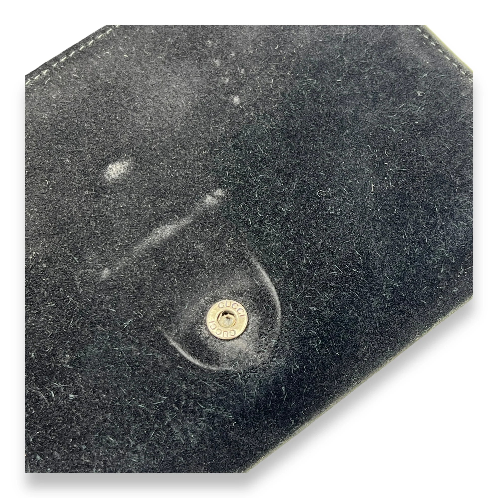 Dionysus Black Wallet On Chain in Suede Leather, Ruthenium hardware