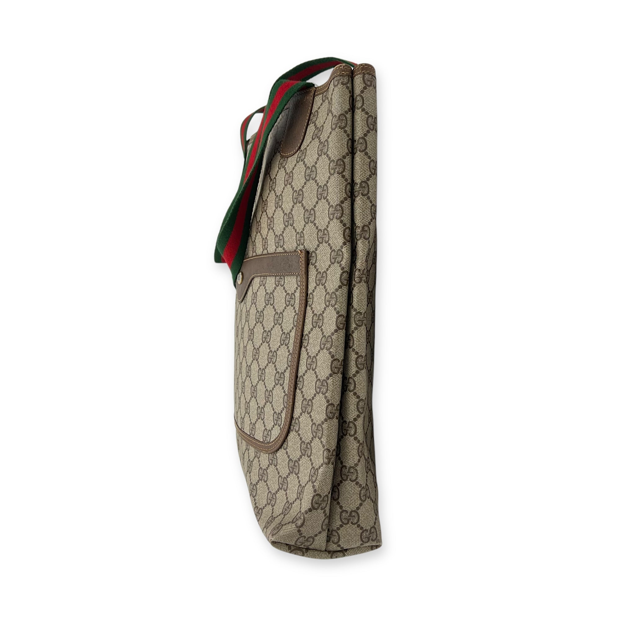 Vintage Tote Bag Beige in Coated Canvas, Gold hardware