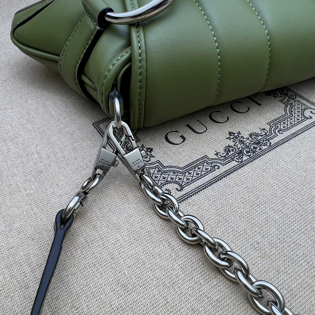Gucci Horsebit Chain Small Shoulder Bag Green - Bag