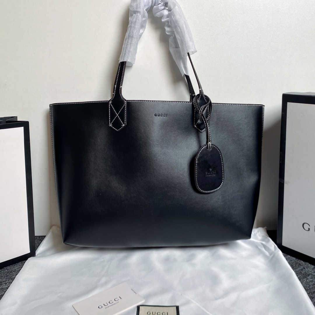 Gucci GG Monogram Blooms Medium Reversible Tote Beige Blue Navy - Bag