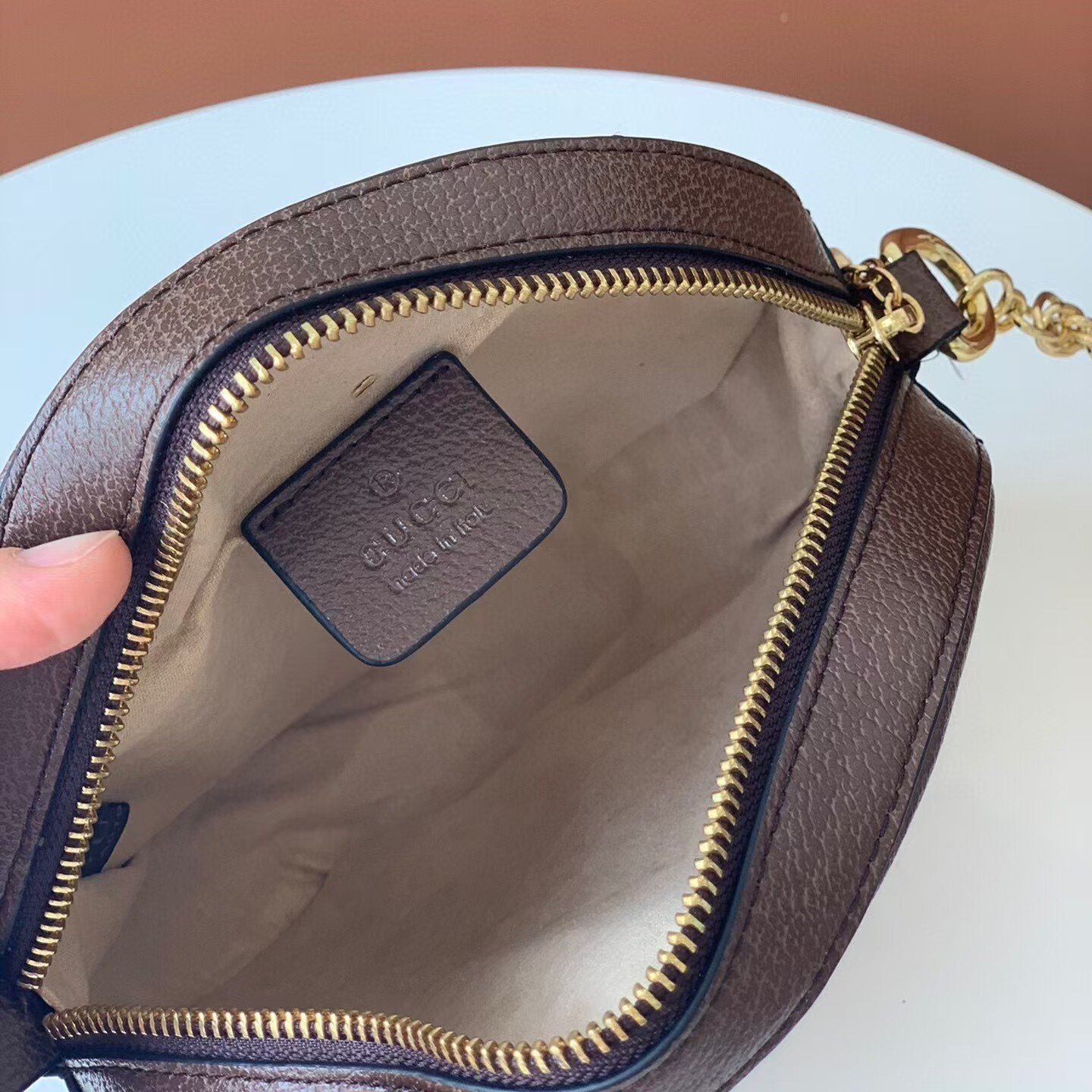 Gucci GG Ophidia Mini Round Shoulder Bag