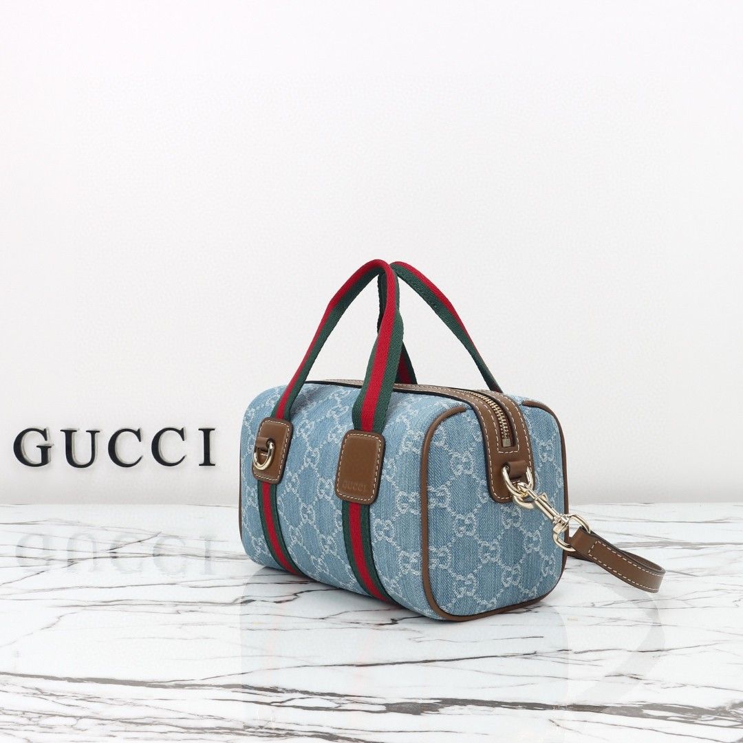Gucci Mini GG Light blue and white GG denim Handbag