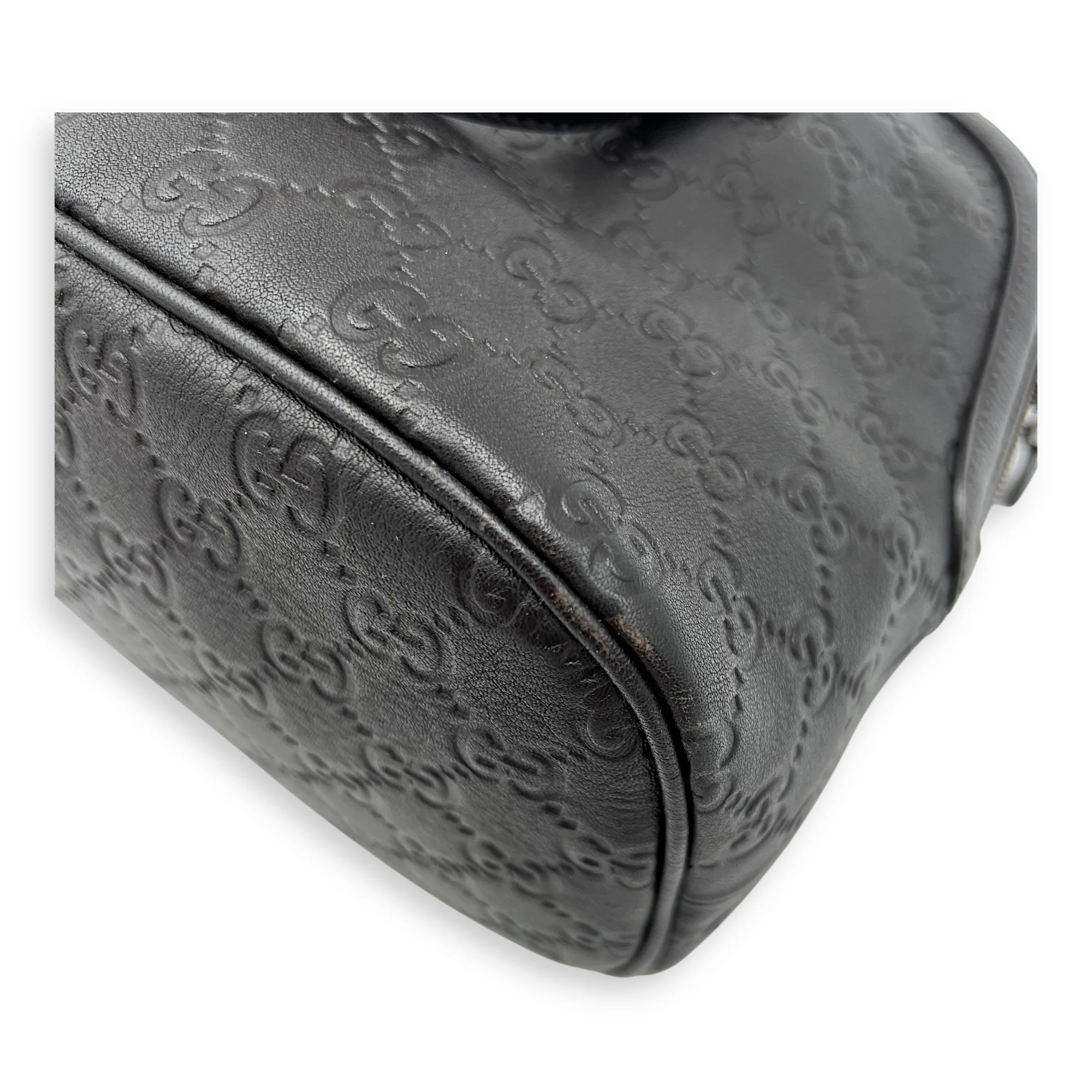 Dome Top handle bag in Guccissima leather, Silver Hardware