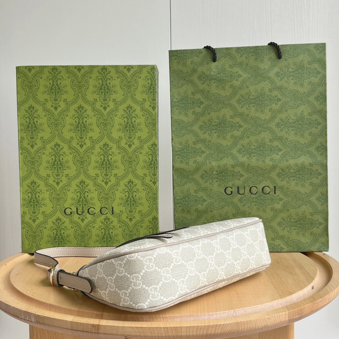 Gucci Ophidia Collection Small Handbag - Beige And White Bag