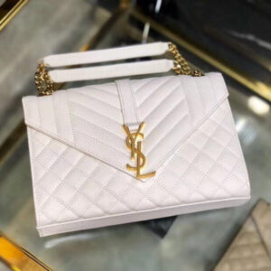 YSL ENVELOPE MEDIUM BAG IN MIX MATELASSÉ GRAIN DE POUDRE EMBOSSED LEATHER