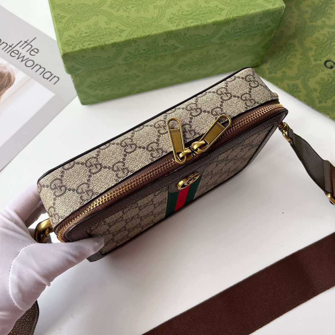 Gucci Ophidia Crossbody Brown leathe Bag