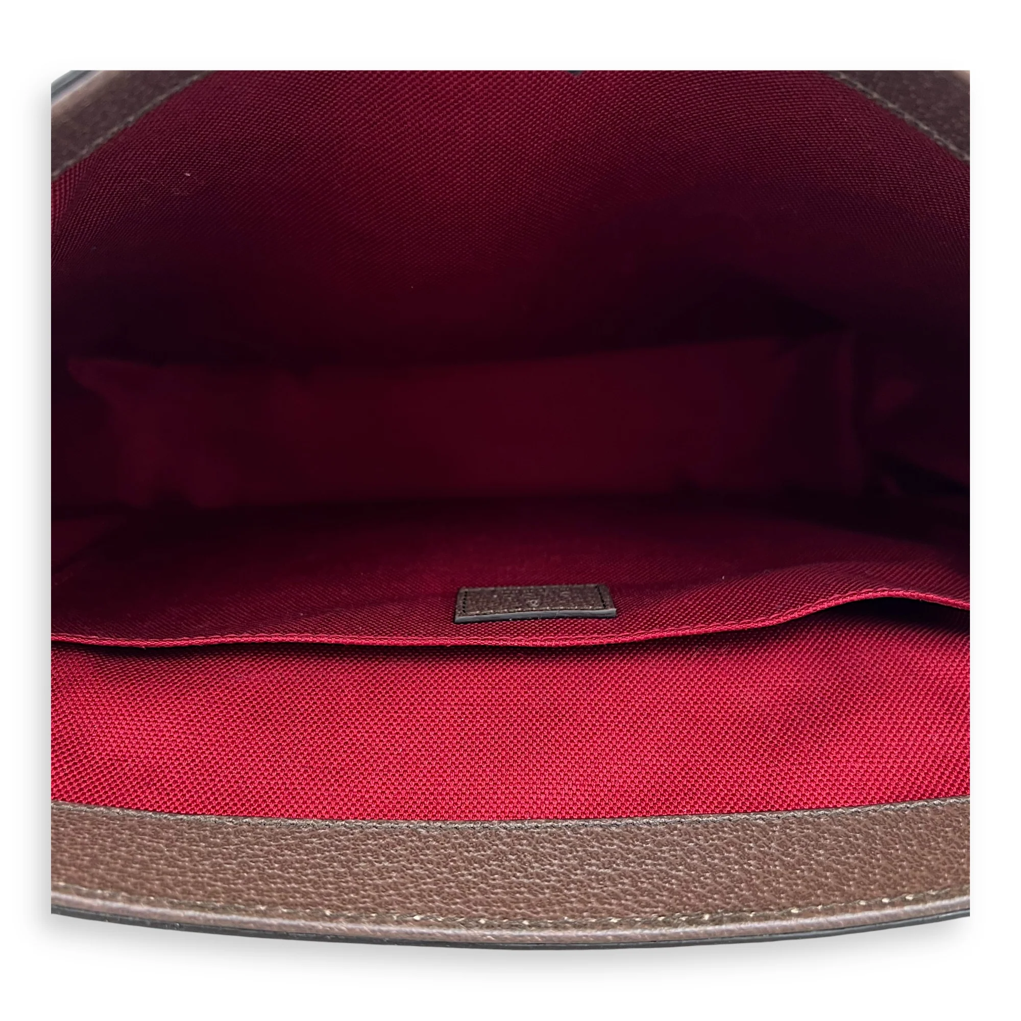 GG Supreme Brown Messenger in Coated Canvas, Silver hardware