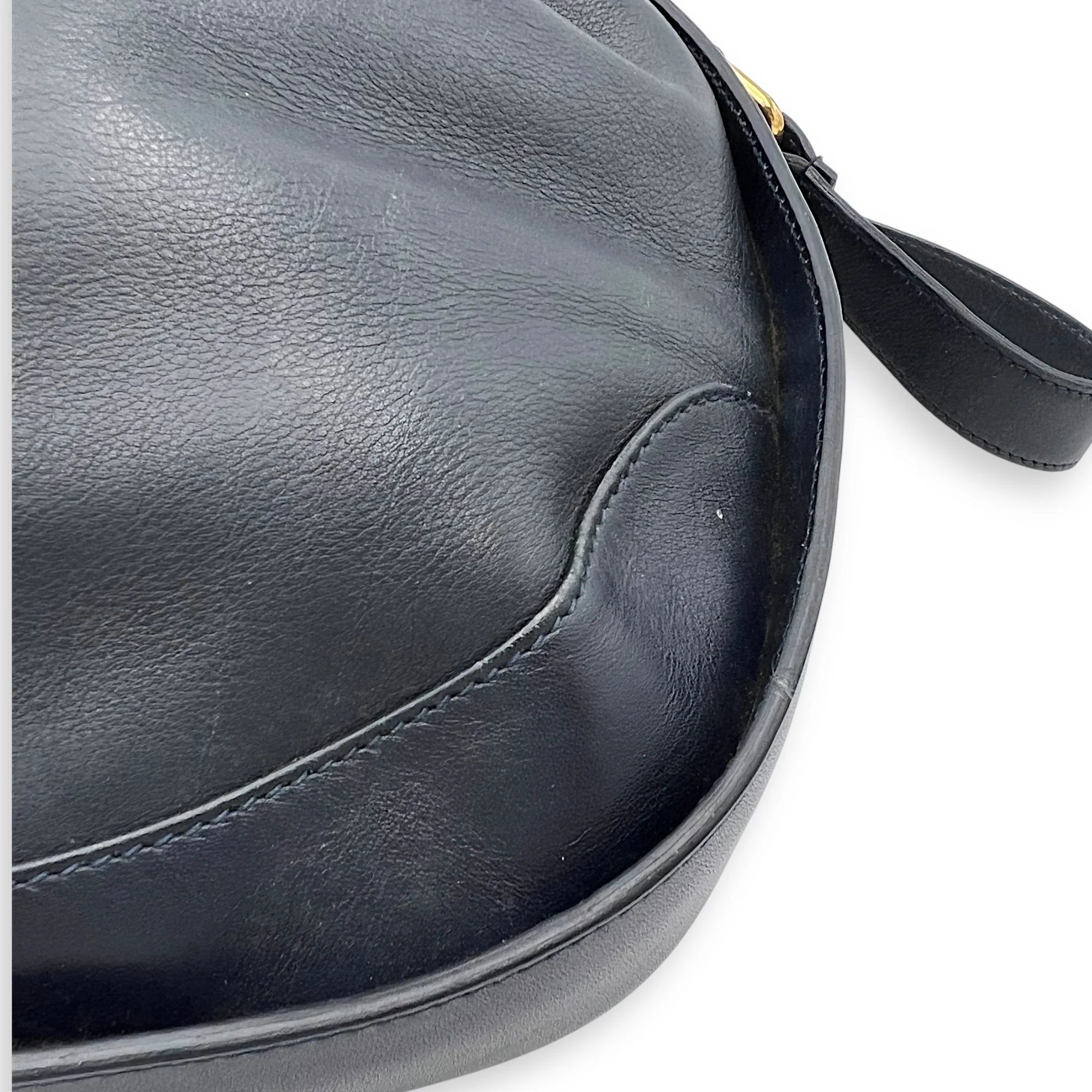 Bamboo Shoulder Bag Blue in Calfskin