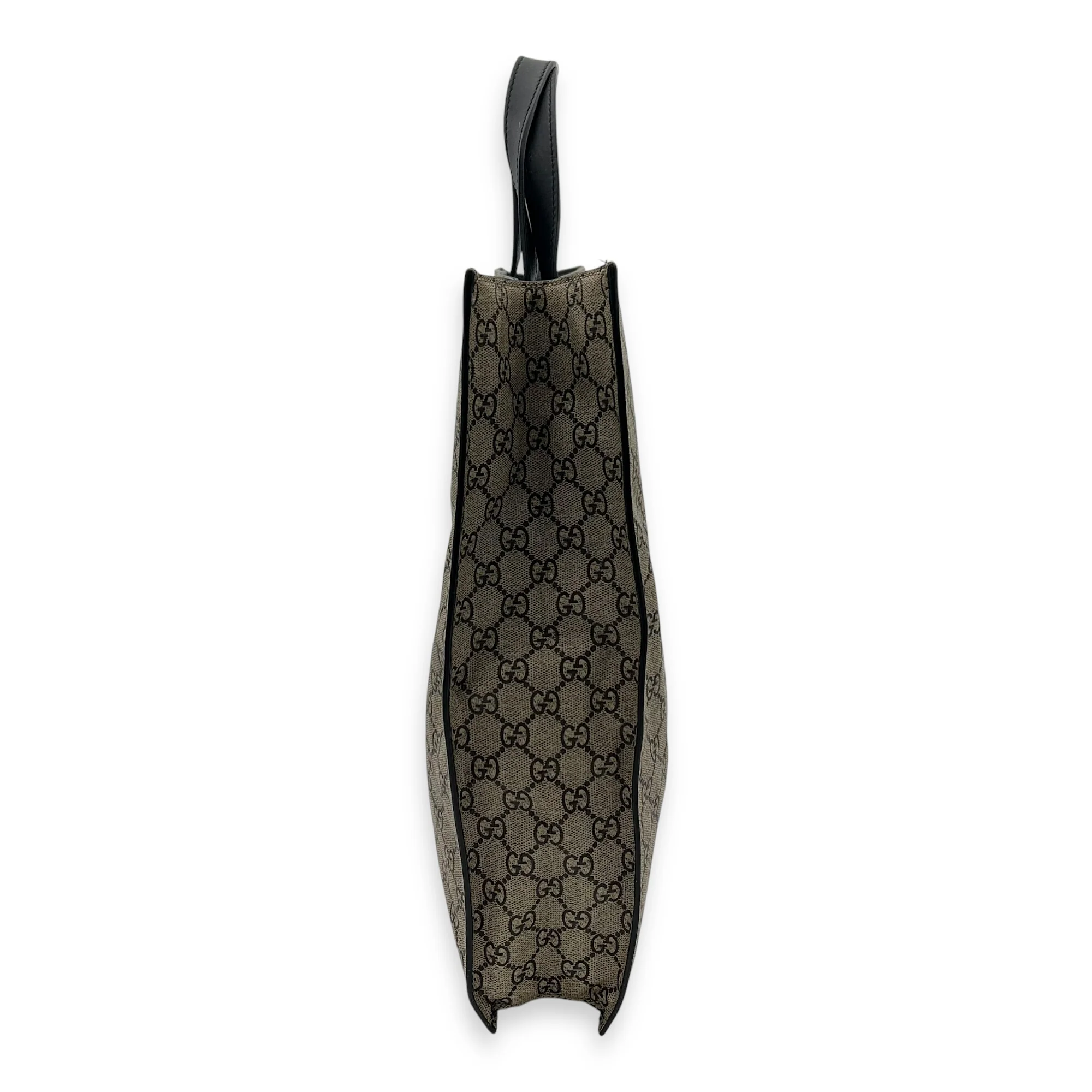 GG Supreme Bee Brown Tote Bag in Coated Canvas, Gold hardware