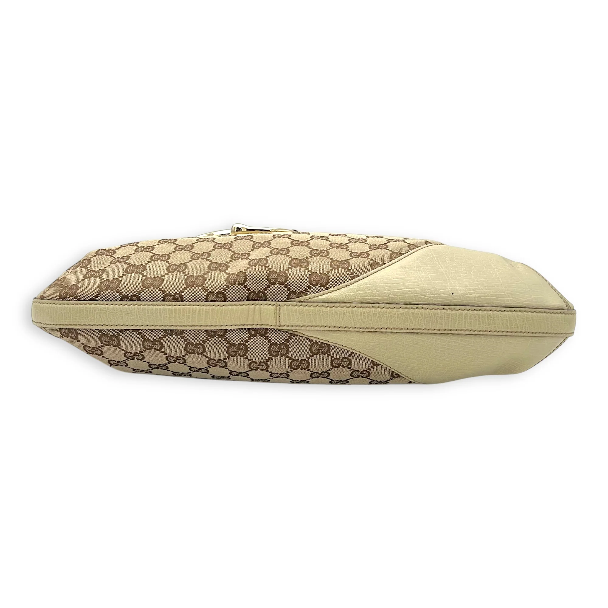 GG Shoulder Bag Brown in Canvas, Gold hardware
