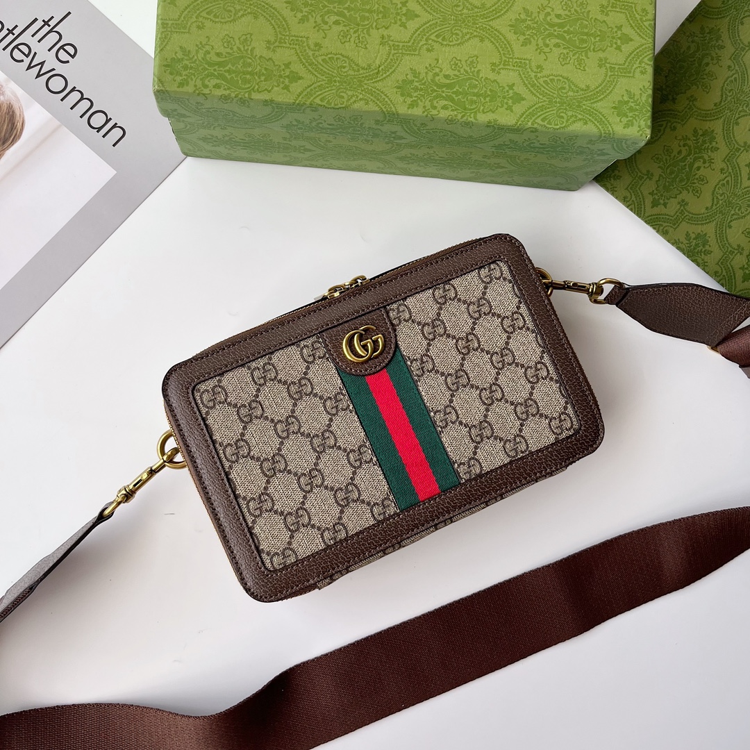Gucci Ophidia Crossbody Brown leathe Bag