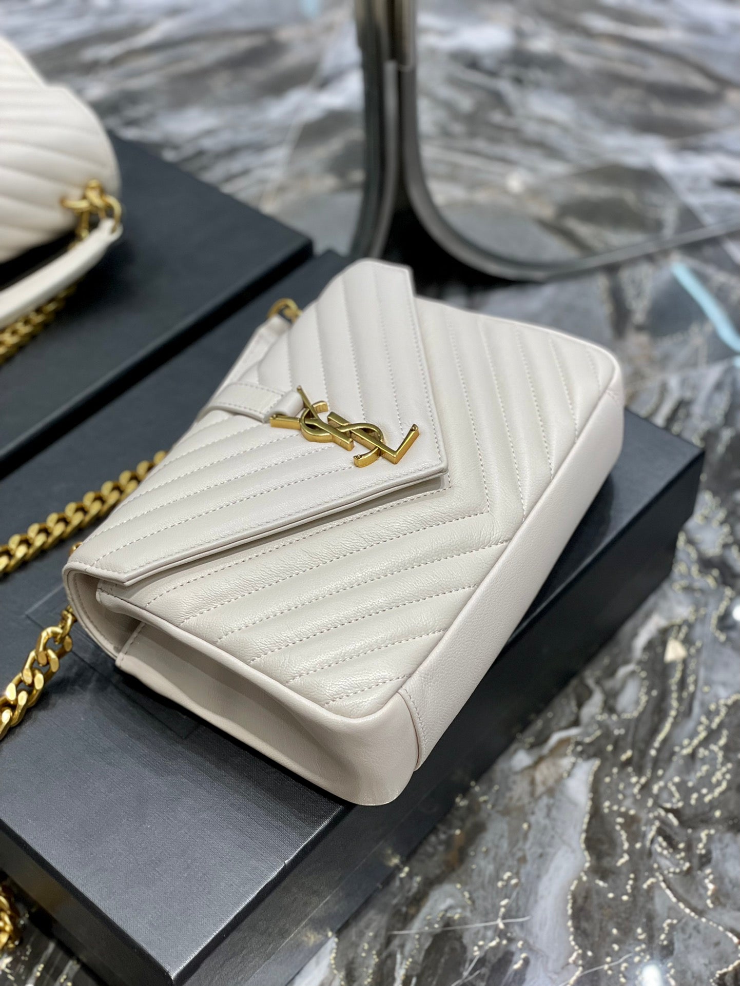 YSL College Medium Quilted leather Bag