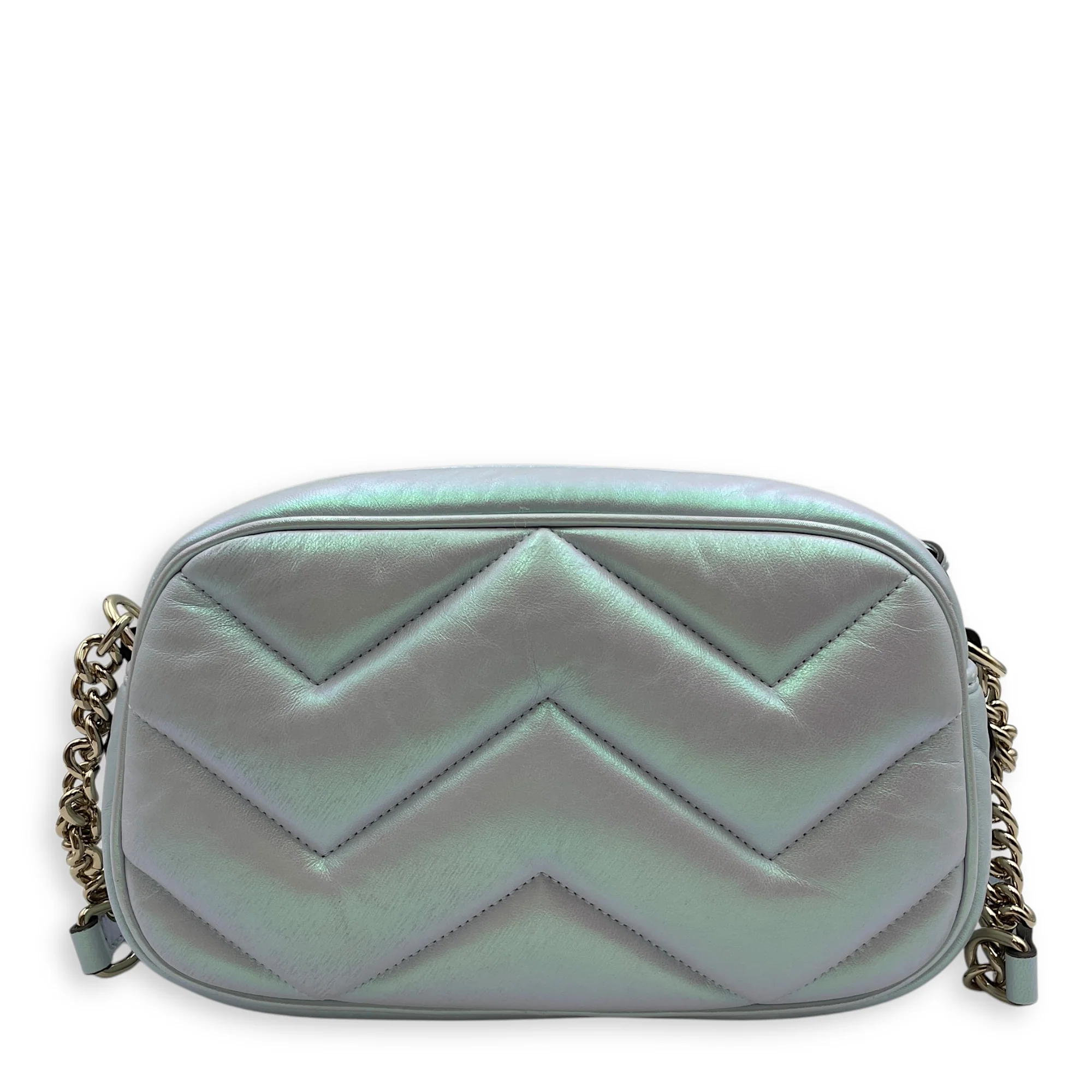Marmont 24x14x7cm Blue Camera Bag in Calfskin, Gold hardware