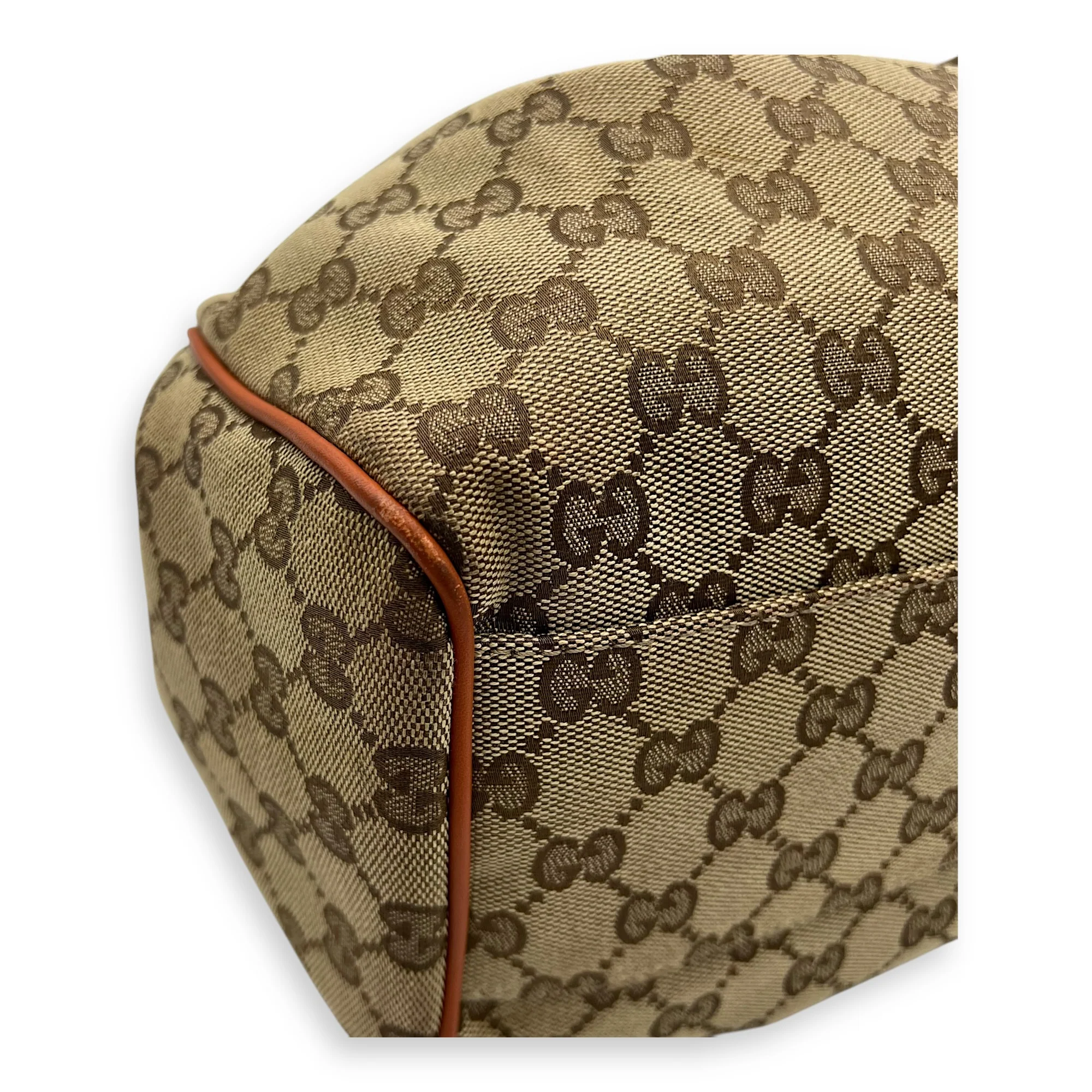 Sukey Shoulder Bag Orange in Jacquard, Light Gold hardware
