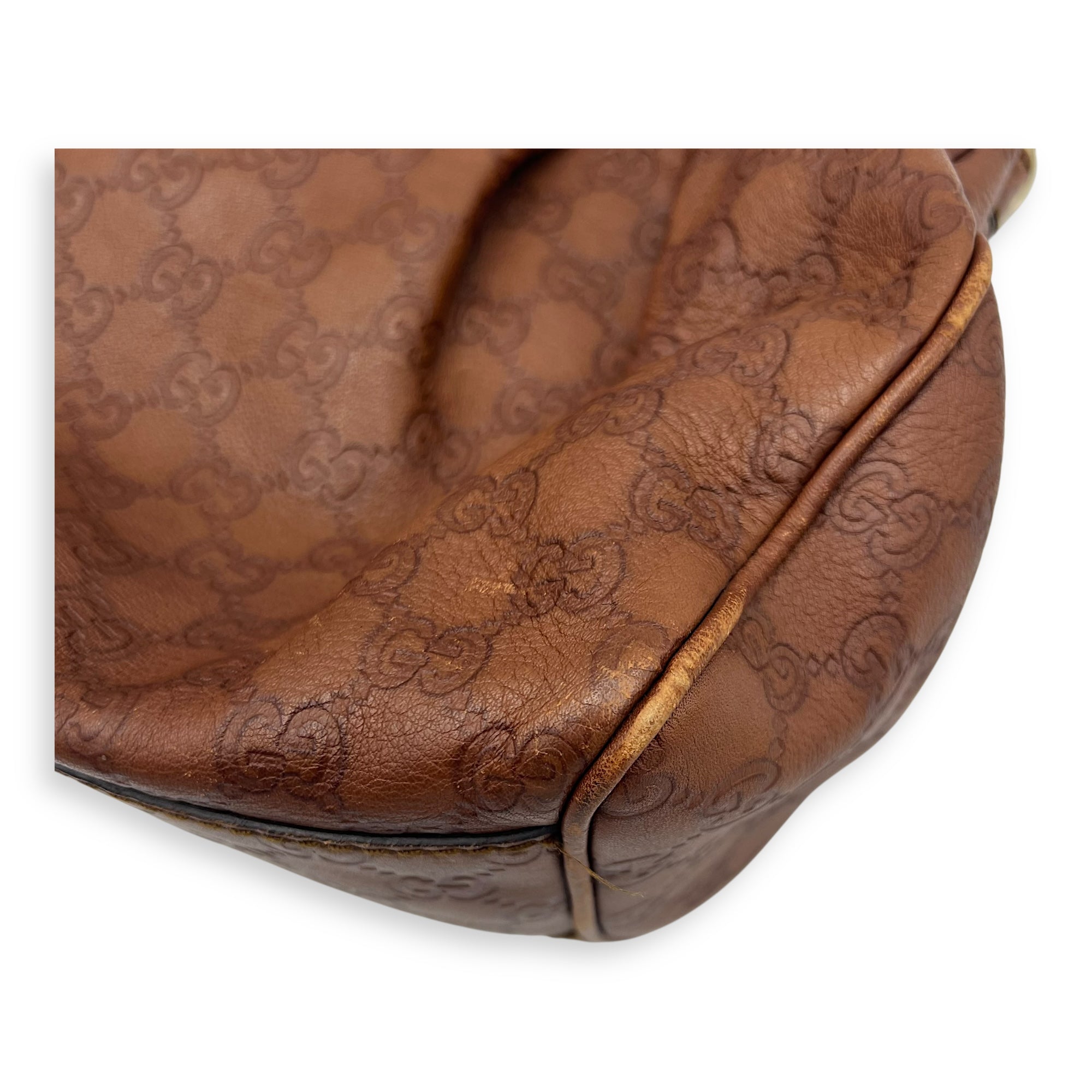 Shukey Shoulder Bag Brown in Calfskin, Gold hardware