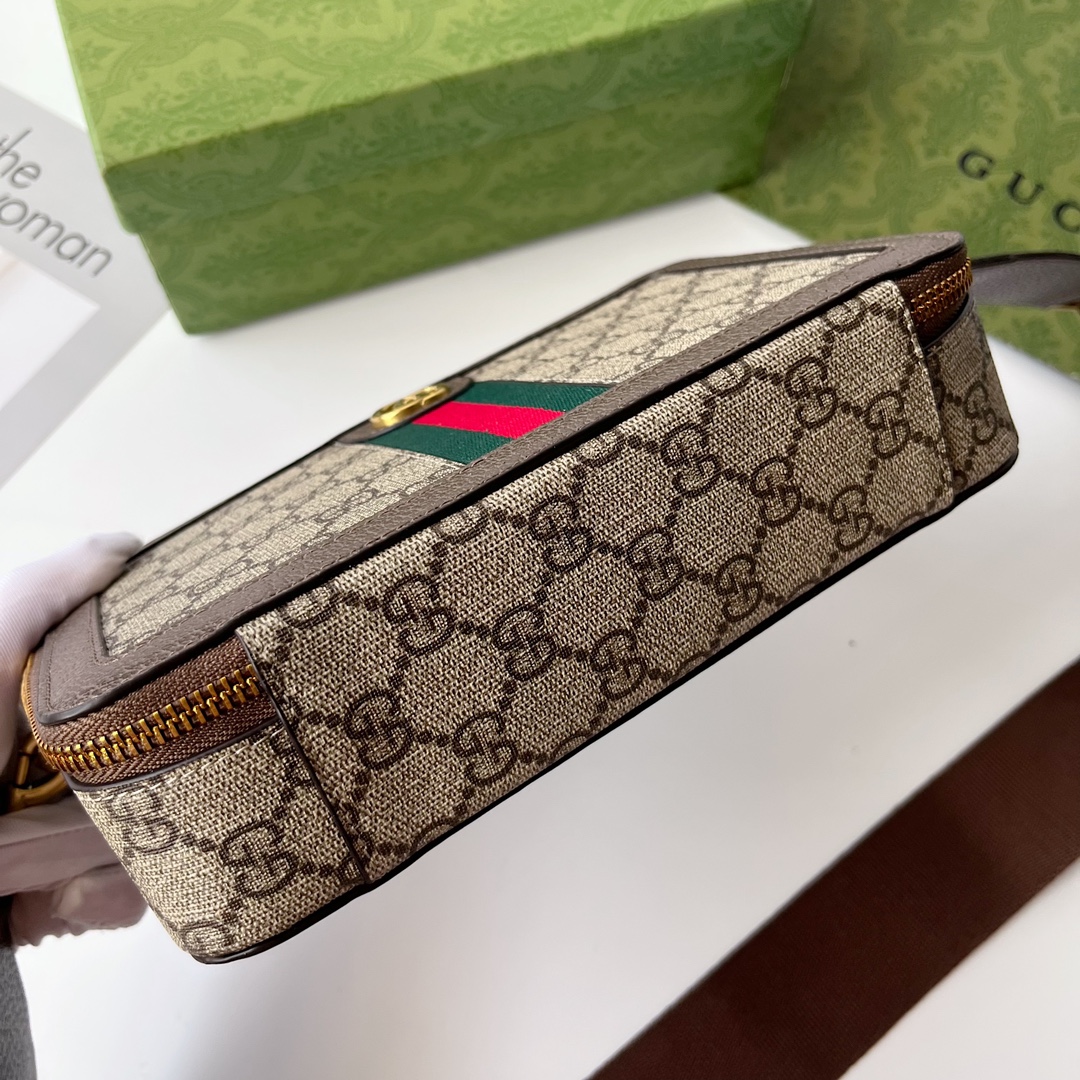 Gucci Ophidia Crossbody Brown leathe Bag
