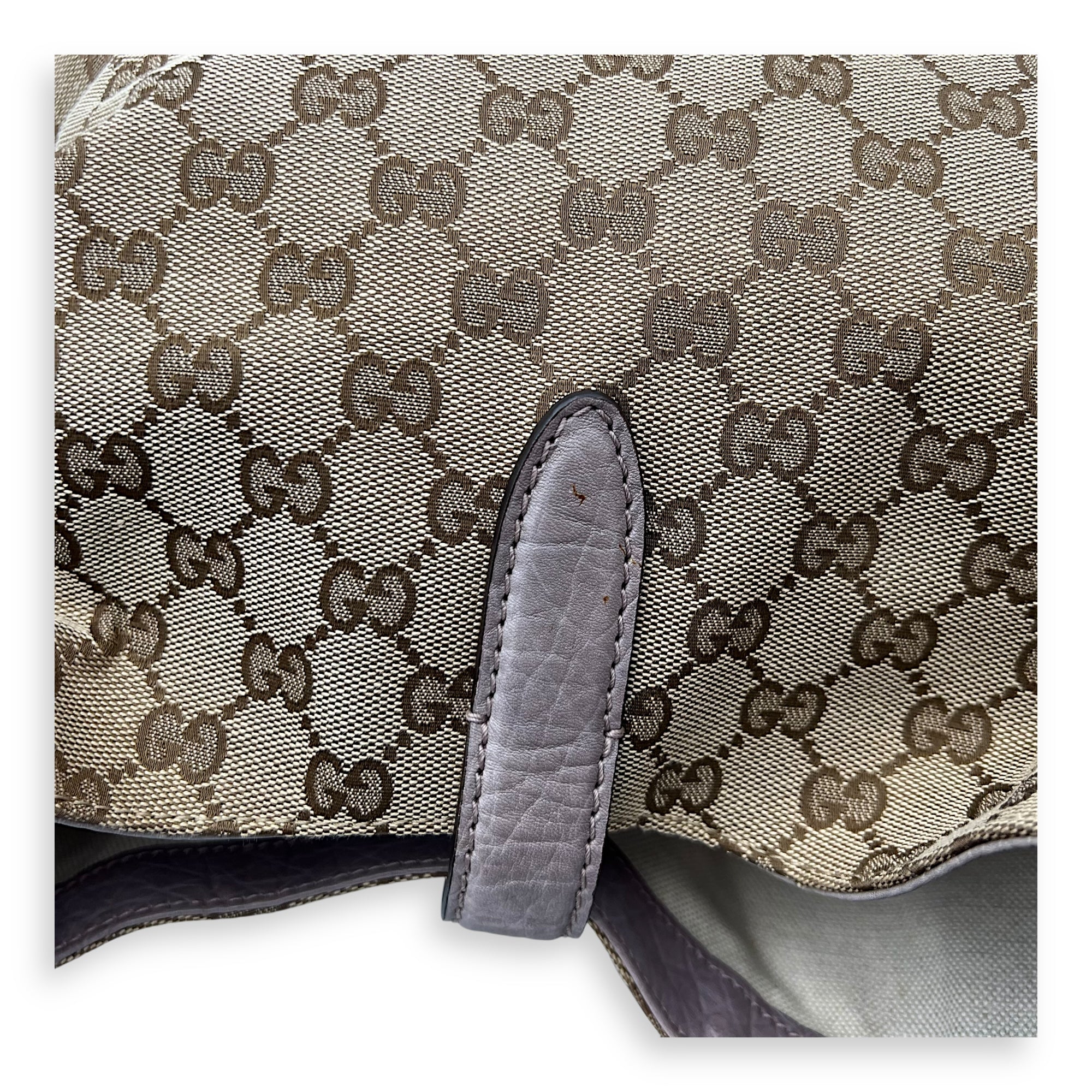 Jackie 1961 Shoulder Bag Brown in Canvas, Gold hardware