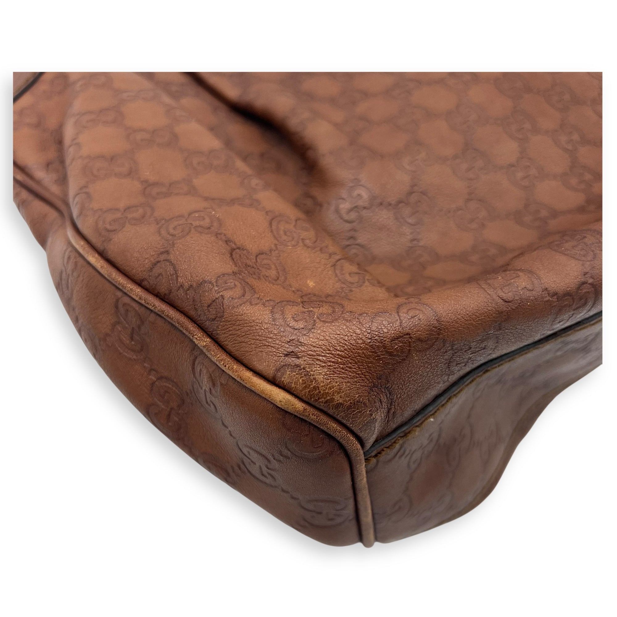 Shukey Shoulder Bag Brown in Calfskin, Gold hardware