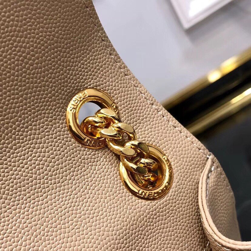 YSL ENVELOPE MEDIUM BAG IN MIX MATELASSÉ GRAIN DE POUDRE EMBOSSED LEATHER