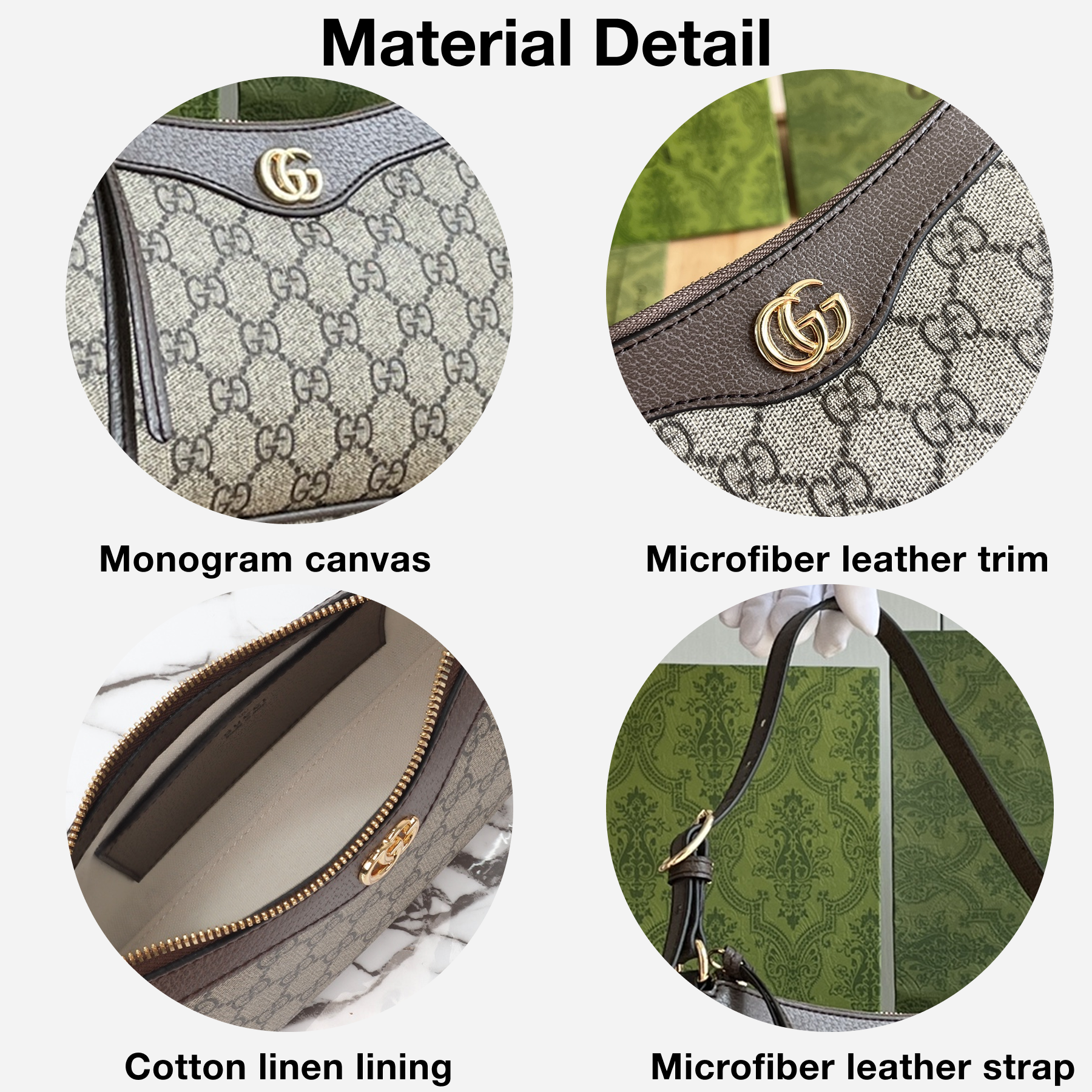 Gucci Ophidia Collection Small Handbag - Beige And Dark Brown Bag