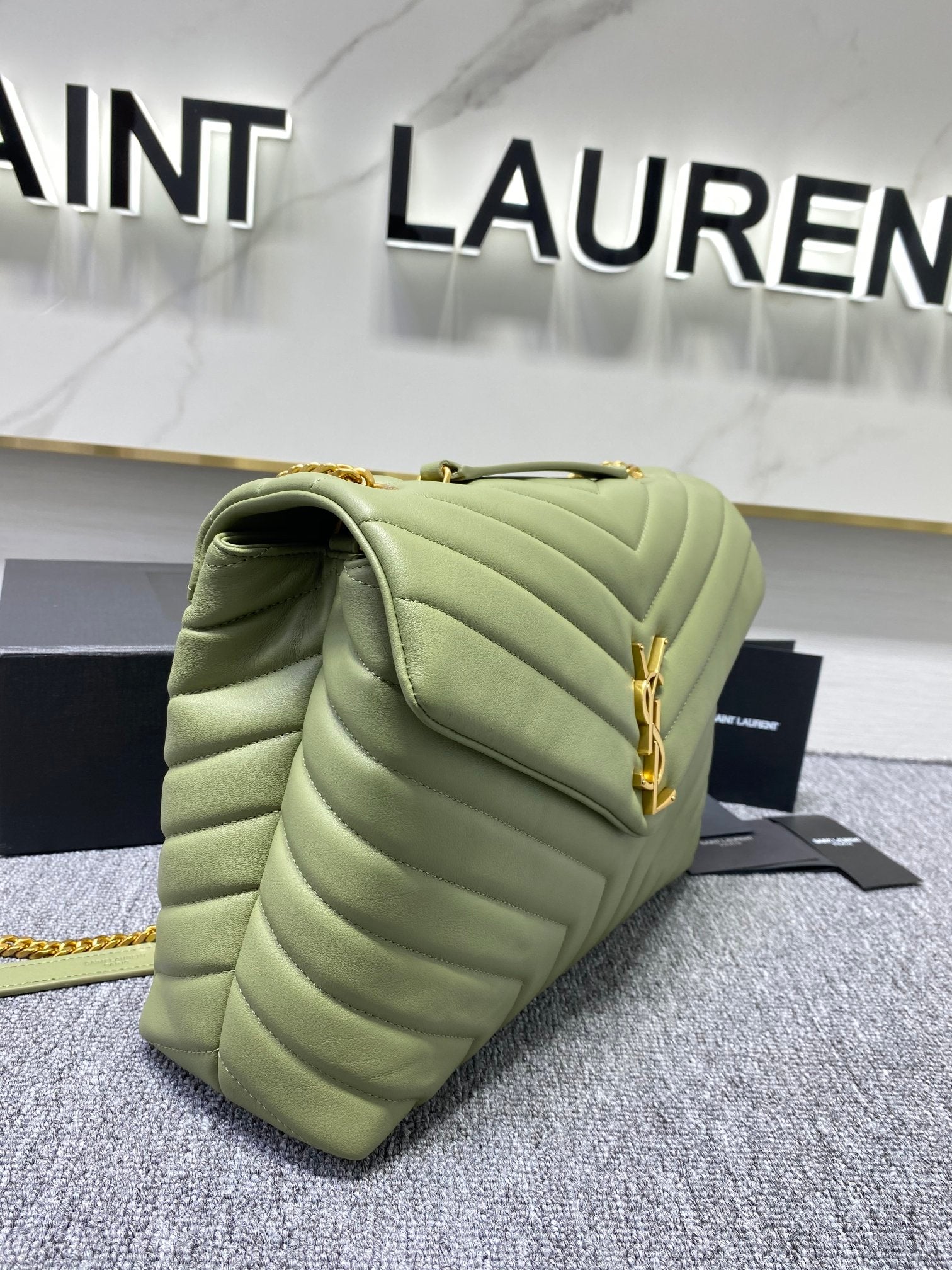 YSL Loulou Medium Chain Bag In Y Leather