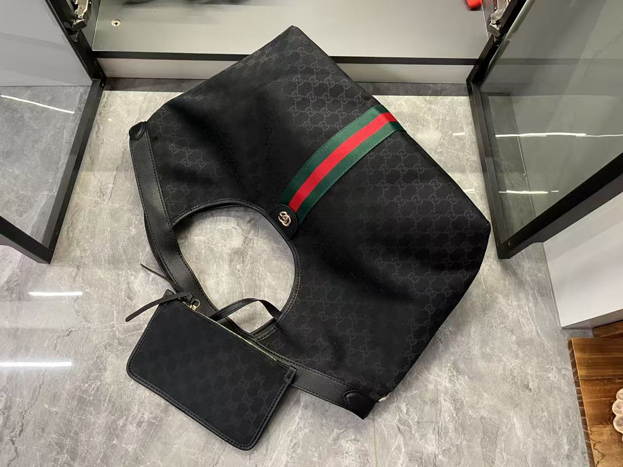 Gucci Giglio GG large tote bag - Dark Black