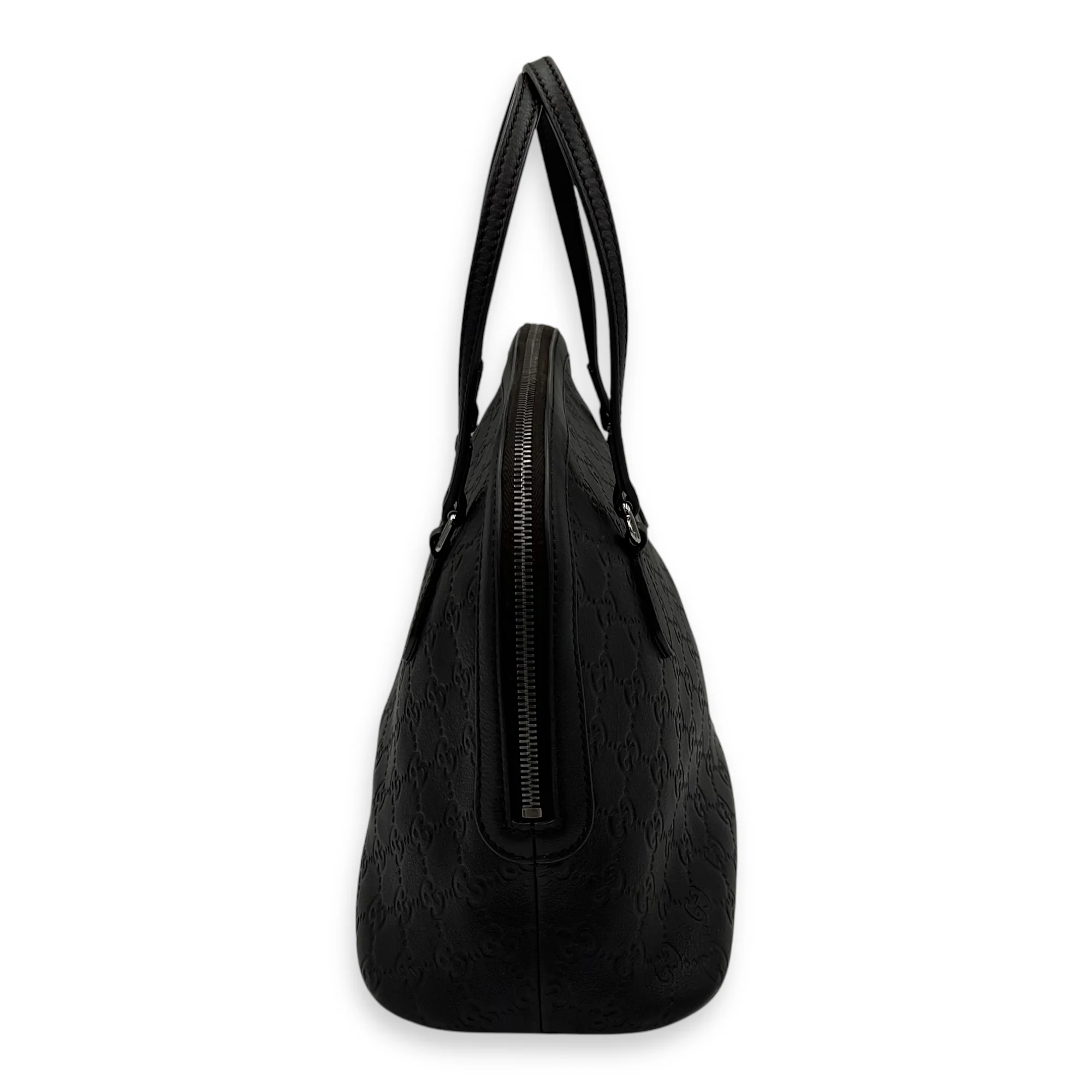 Dome Top handle bag in Guccissima leather, Silver Hardware