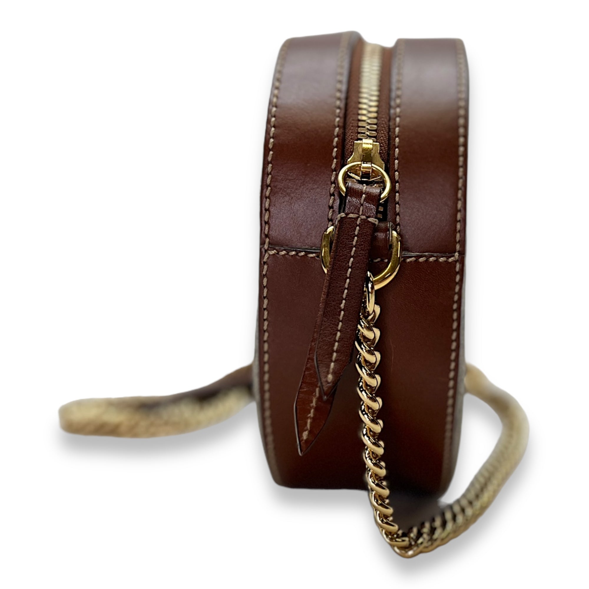 GG supreme Crossbody Bag Brown in Coated Canvas , Gold Hardware