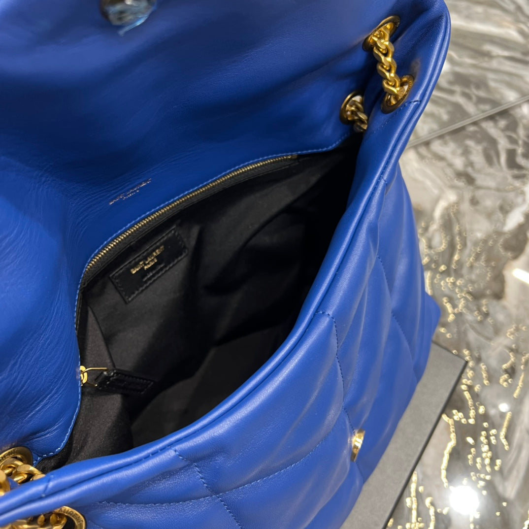 YSL PUFFER MEDIUM BAG IN QUILTED LAMBSKIN