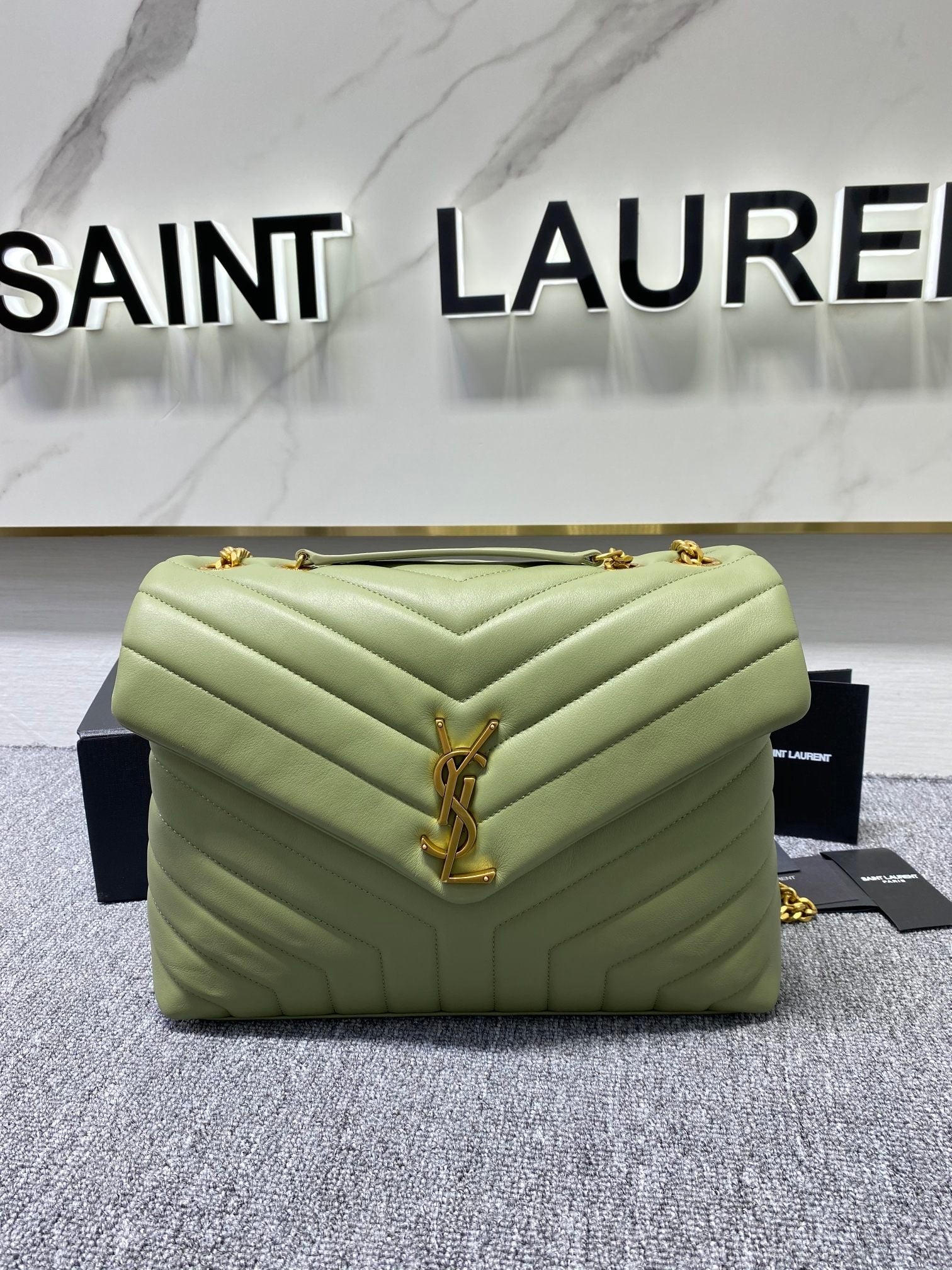YSL Loulou Medium Chain Bag In Y Leather