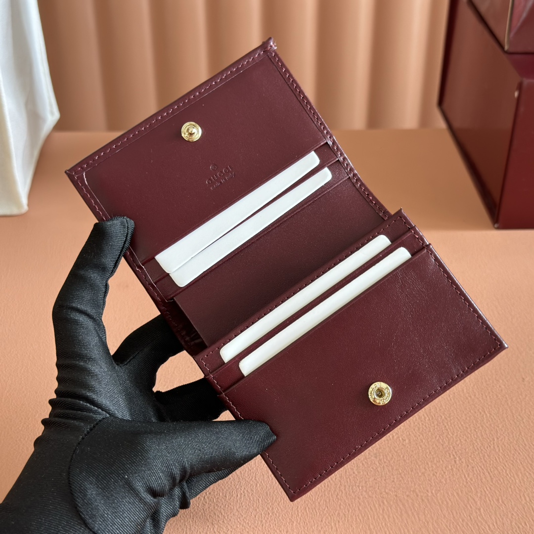 [TOP]Gucci Horsebit 1955 small wallet - Red